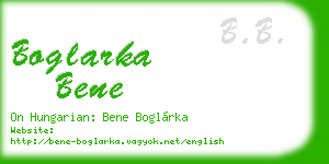 boglarka bene business card
